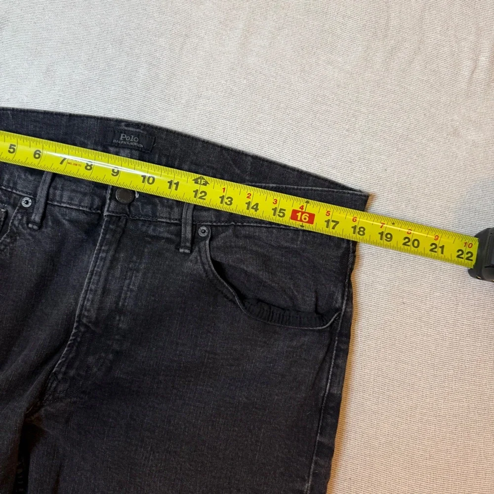 Polo Ralph Lauren Jeans Mens 36x32 Black Prospect Straight Leg Denim